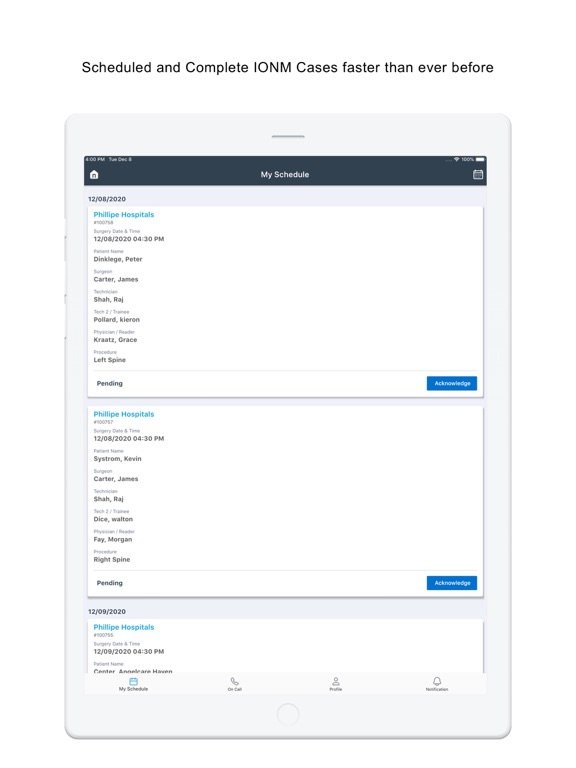 ZinniaX IONM iPad  স্ক্রিনশট