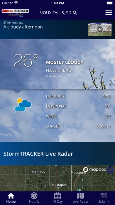 Sioux Falls Live StormTRACKER Ekran Görüntüleri