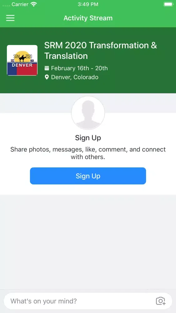 Tangkapan skrin SRM 2020 Denver