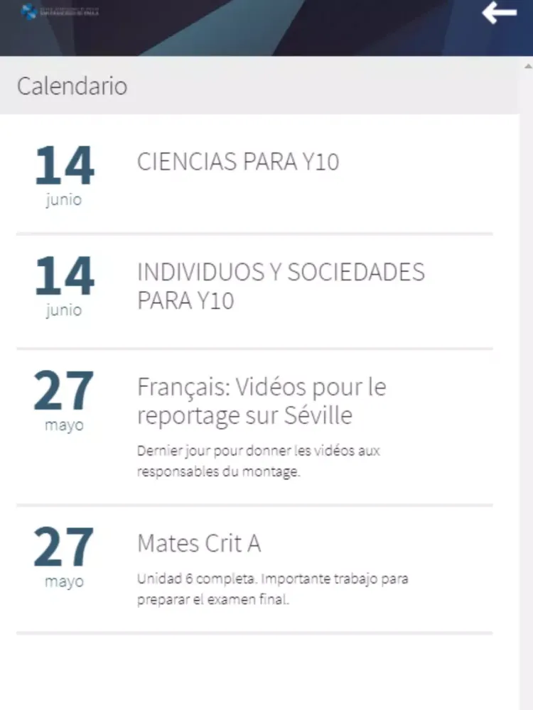 ภาพหน้าจอของ CIS San Francisco de Paula iPad 