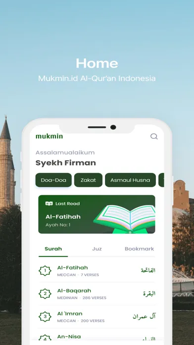 Mukmin.id-Al Quran dan Kiblat سکرین شاٹس
