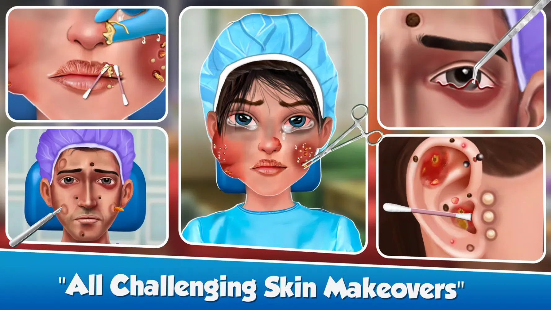 Capturas de tela do ASMR Makeover Surgery Games