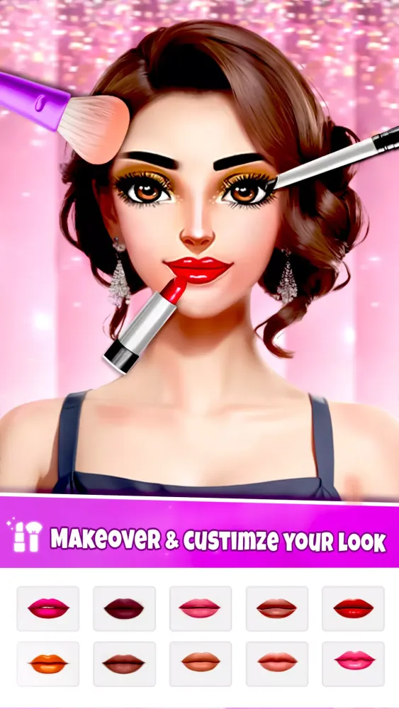 Tangkapan layar Fashion Dress Up, Makeup Game