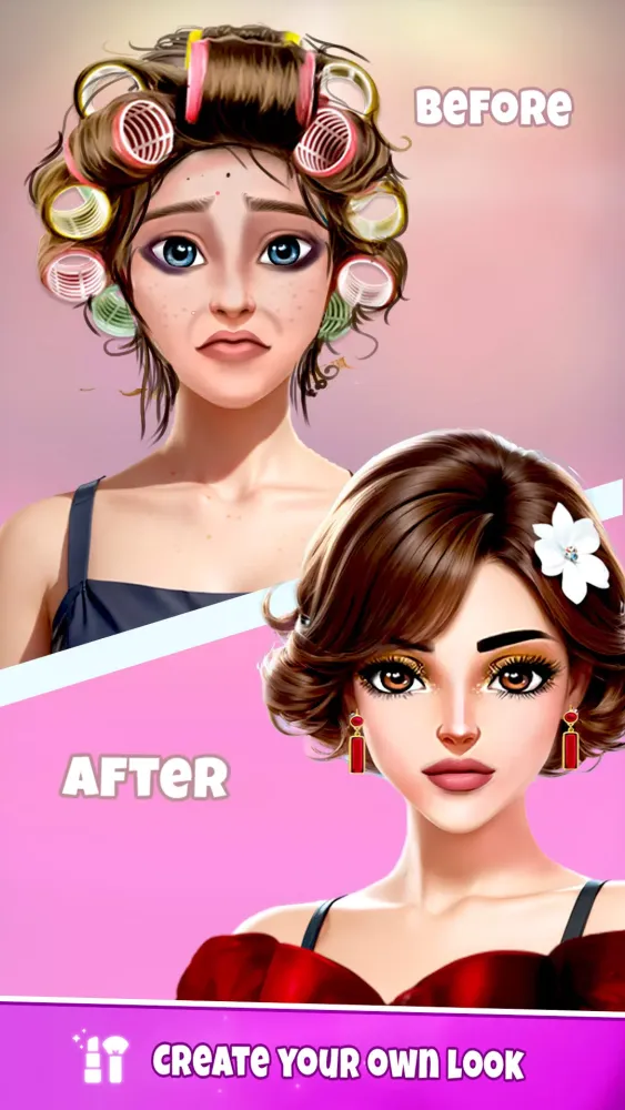 Tangkapan layar Fashion Dress Up, Makeup Game