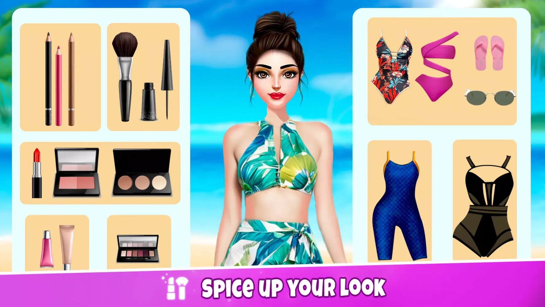 Tangkapan layar Fashion Dress Up, Makeup Game