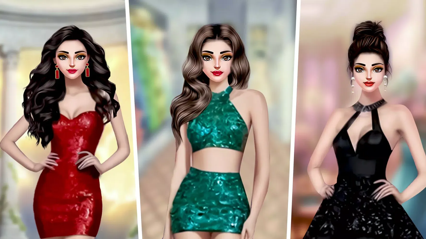 Tangkapan layar Fashion Dress Up, Makeup Game