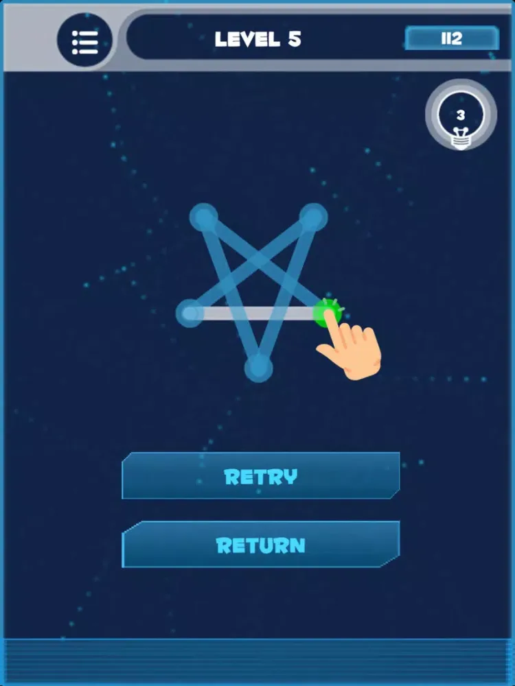 Draw Line One Touch Puzzle iPad  Screenshots
