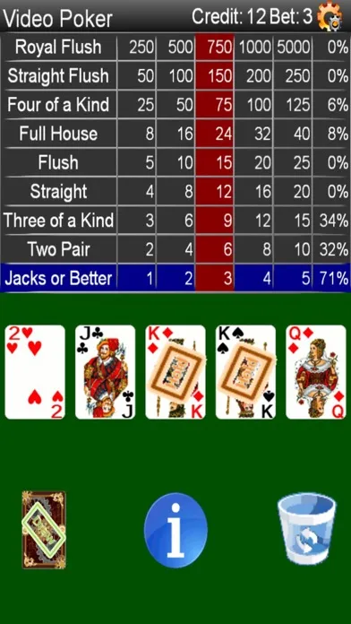 Video Poker (Lite) स्क्रीनशॉट