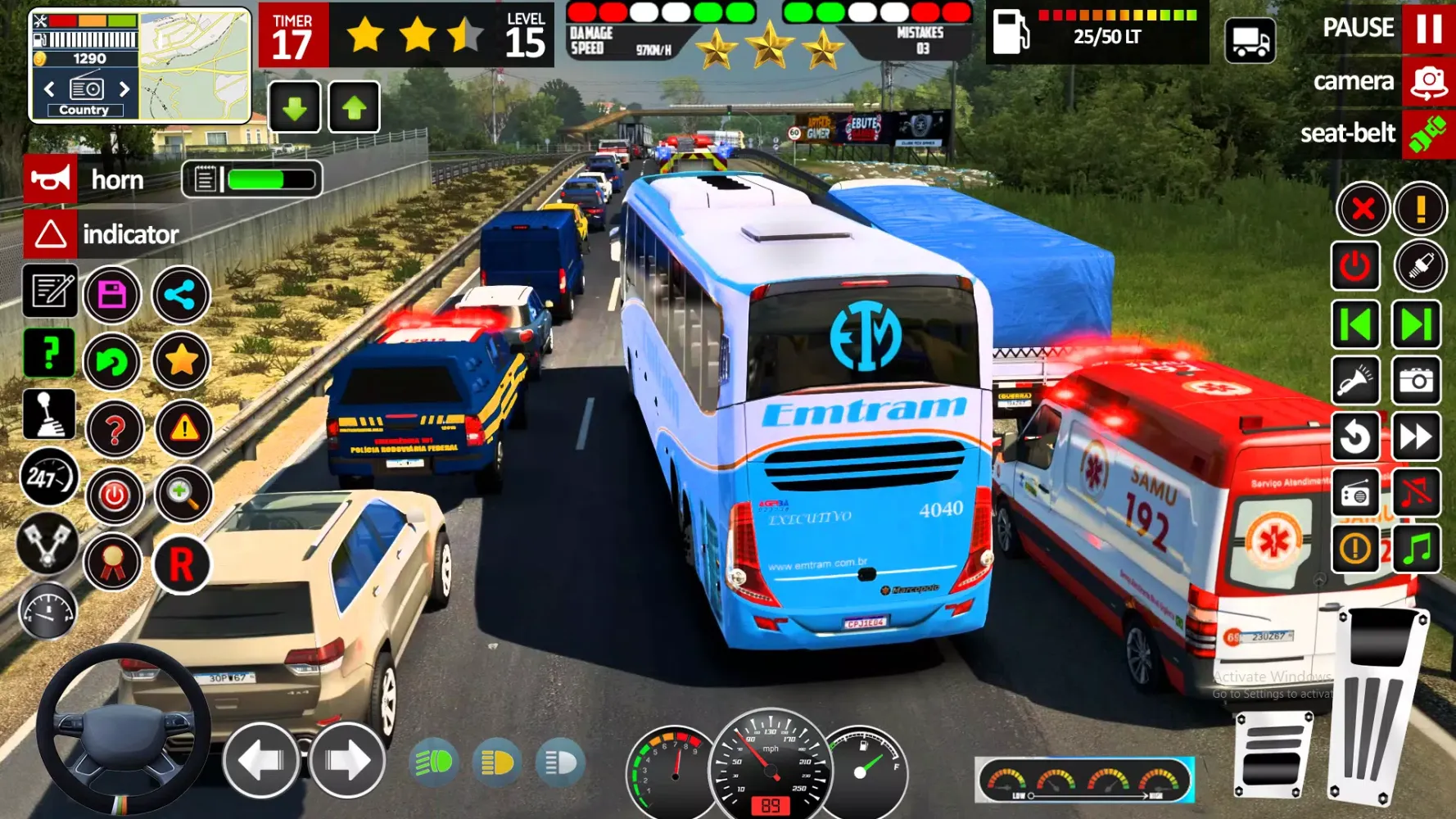 ภาพหน้าจอของ City Bus Driving Euro Bus Game