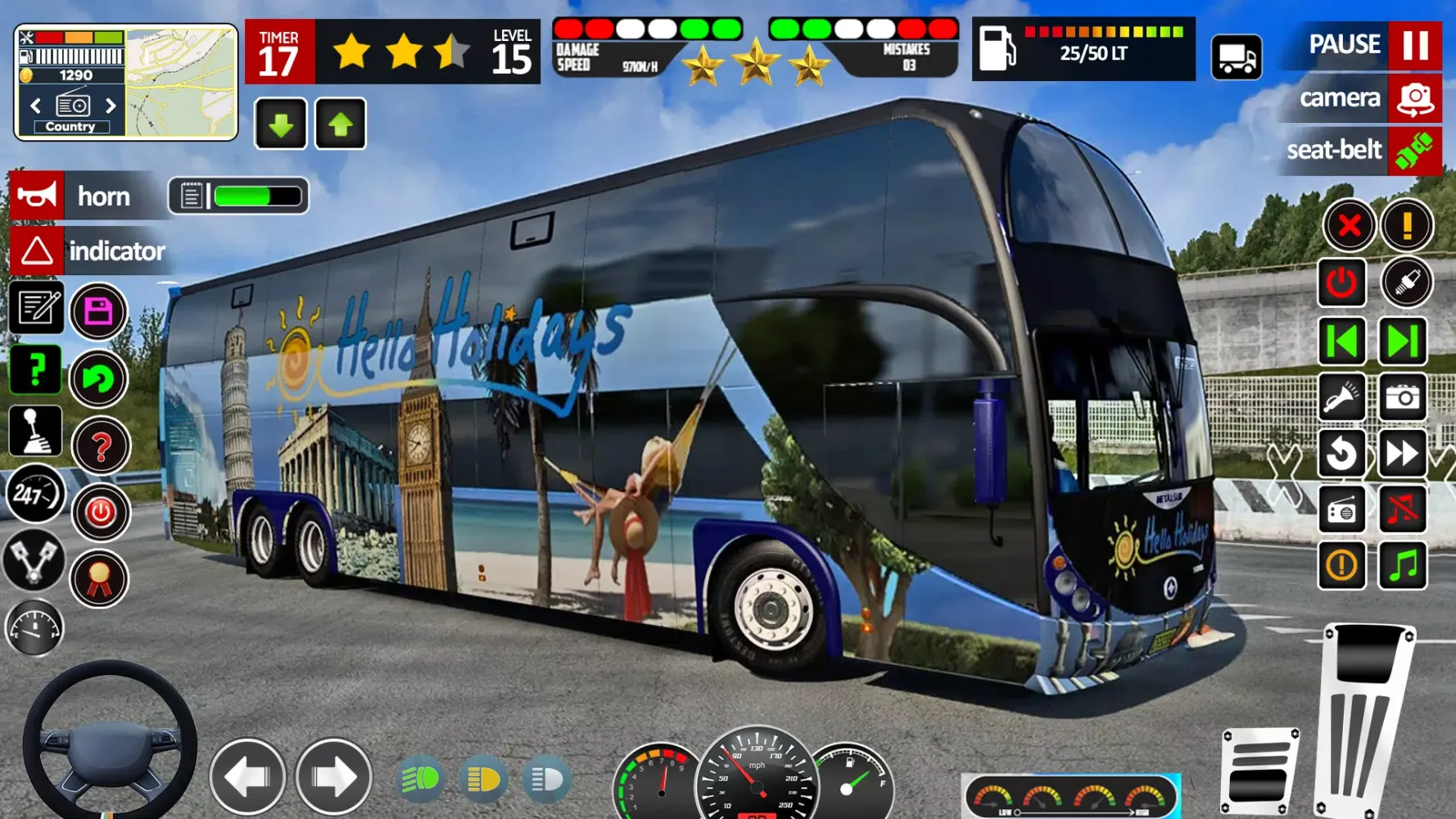 ภาพหน้าจอของ City Bus Driving Euro Bus Game