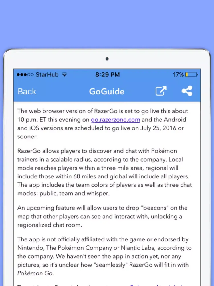 Guide for Pokemon & Poke Radar iPad  Screenshots