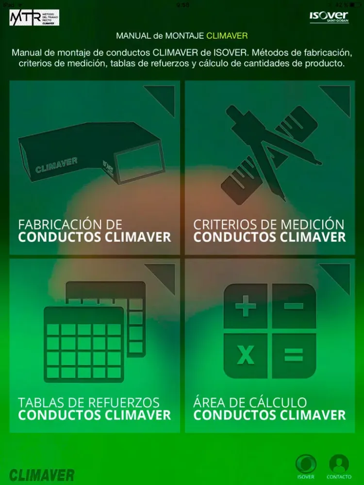ภาพหน้าจอของ Manual de montaje CLIMAVER iPad 