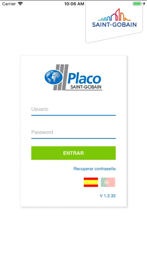 Tangkapan skrin Entregas Placo