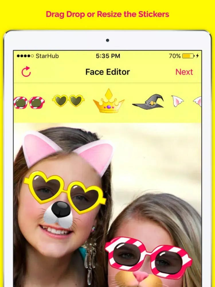 Funny Face Filters - Face Snow iPad  スクリーンショット