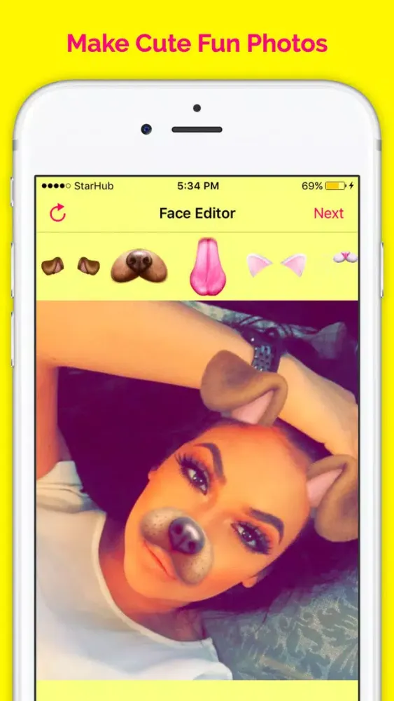 Funny Face Filters - Face Snow スクリーンショット