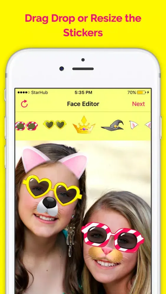 Funny Face Filters - Face Snow スクリーンショット
