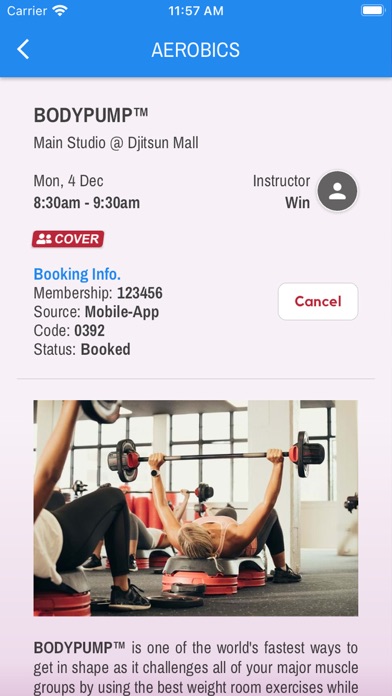 Ảnh chụp màn hình của TRUE FITNESS Singapore