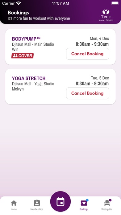 Ảnh chụp màn hình của TRUE FITNESS Singapore