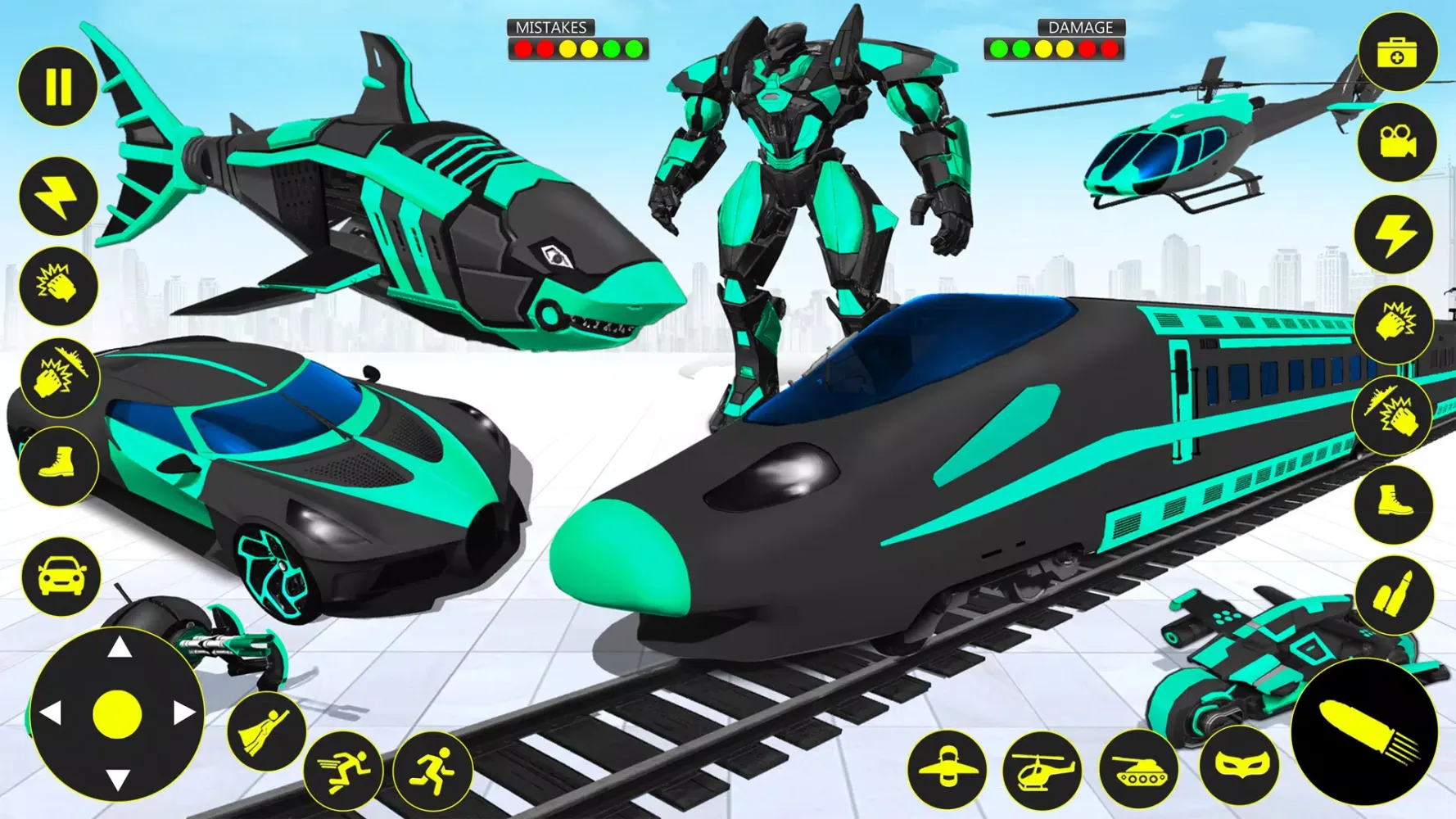 Shark Robot Car Transform Game স্ক্রিনশট