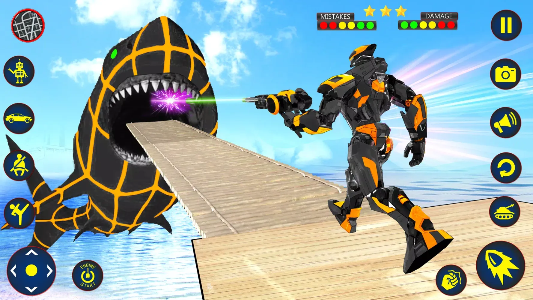 Shark Robot Car Transform Game স্ক্রিনশট