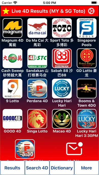 تصاویر Live 4D Result (MY & SG) Toto