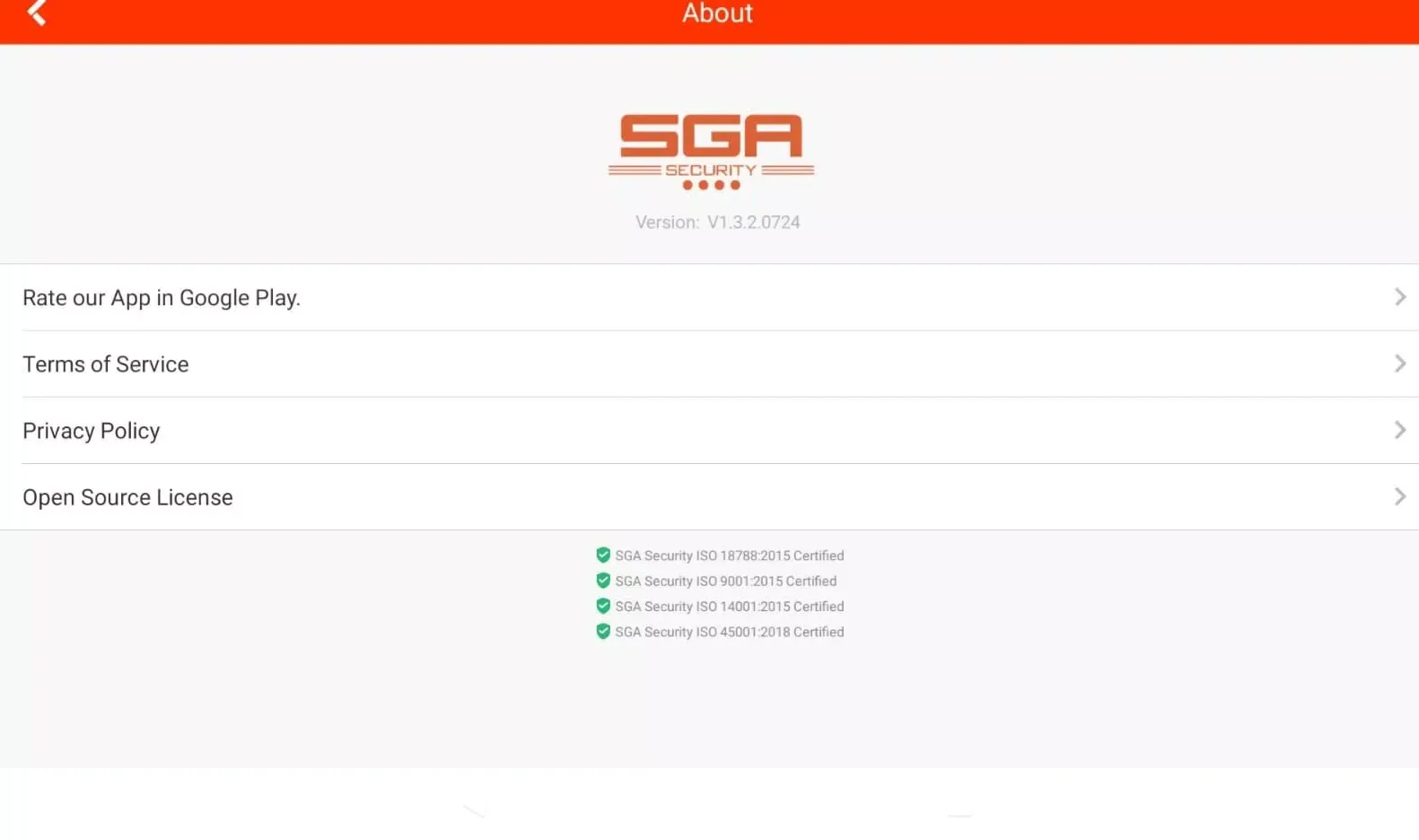 SGA Home Security Screenshots