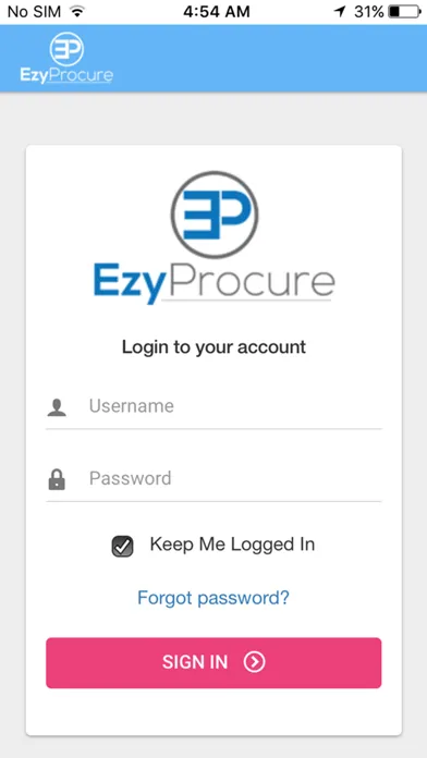 Ảnh chụp màn hình của EzyProcure