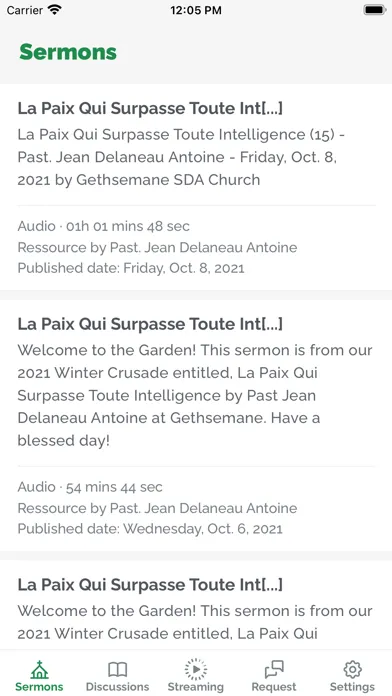 Captures d'écran de Gethsemane SDA Church
