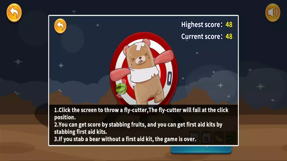 Capturas de tela do Fruit Fly-Cutter