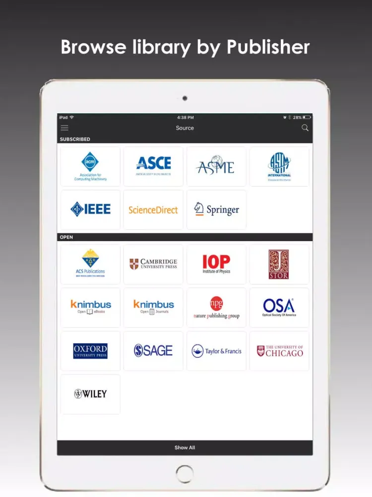 Capturas de pantalla de SGGS eLibrary iPad 