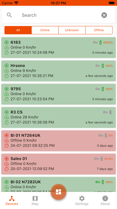 Screenshot di SGI Tracking