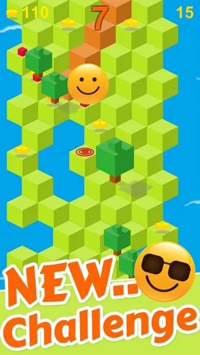 Screenshot di Cube Skip Emoji Fall Down : Emotion Rolling Ball Endless Games