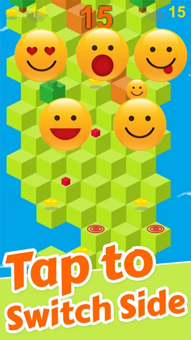 Screenshot di Cube Skip Emoji Fall Down : Emotion Rolling Ball Endless Games
