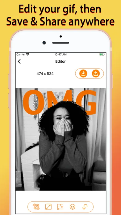 Capturas de pantalla de Quick GIF Editor - crop,resize