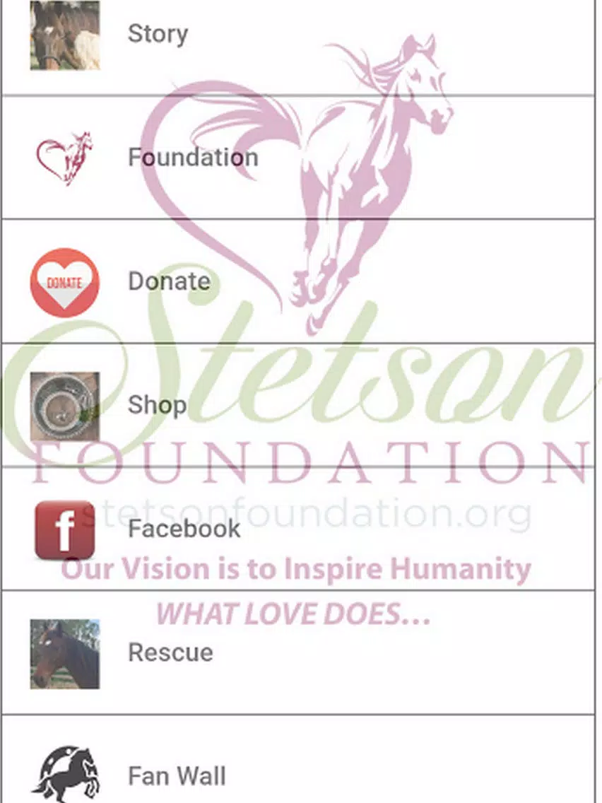 Stetson Foundation iPad  Screenshots