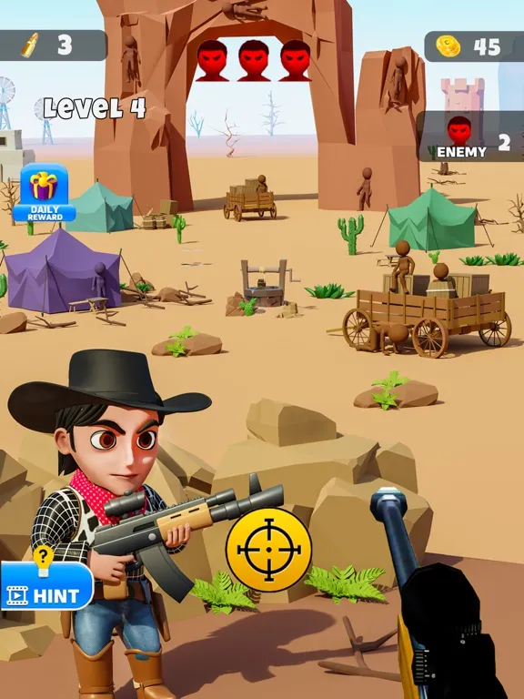 Cowboy Sniper Westland Hunt iPad  Screenshots