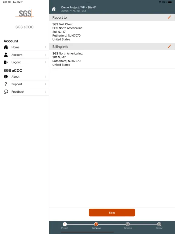 Capturas de pantalla de SGS eCOC iPad 