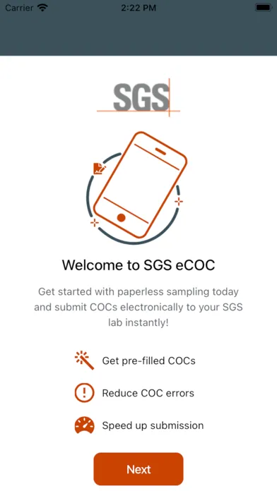 Capturas de pantalla de SGS eCOC