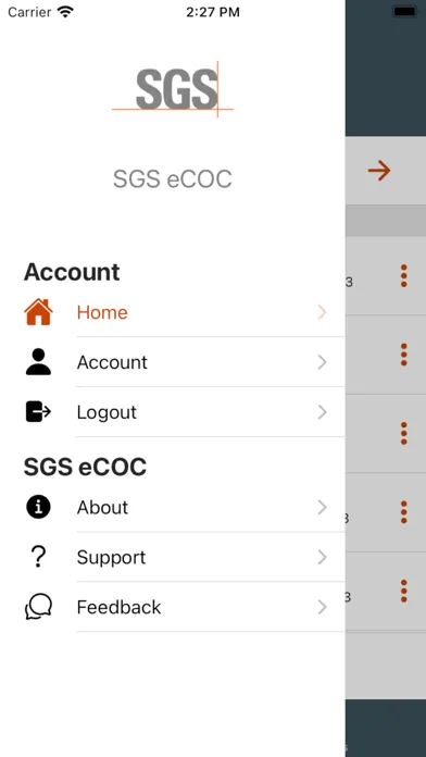 Capturas de pantalla de SGS eCOC