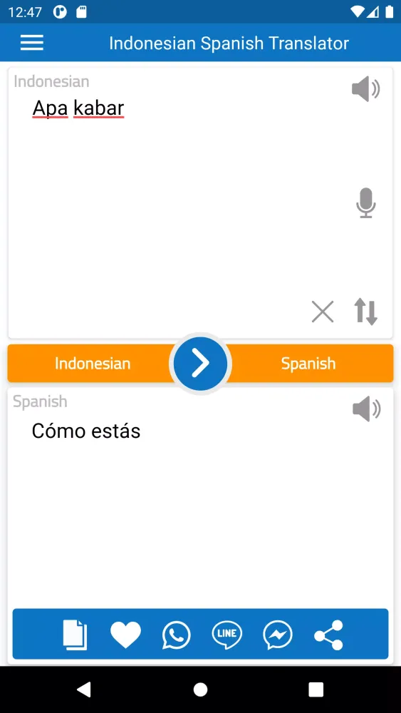 Capturas de pantalla de Indonesian Spanish Free Translator