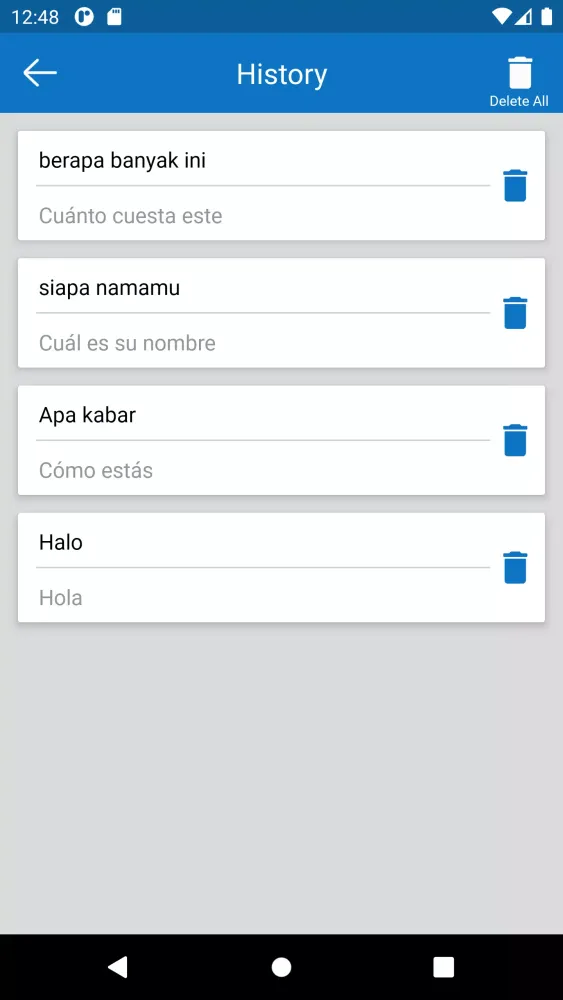 Capturas de pantalla de Indonesian Spanish Free Translator