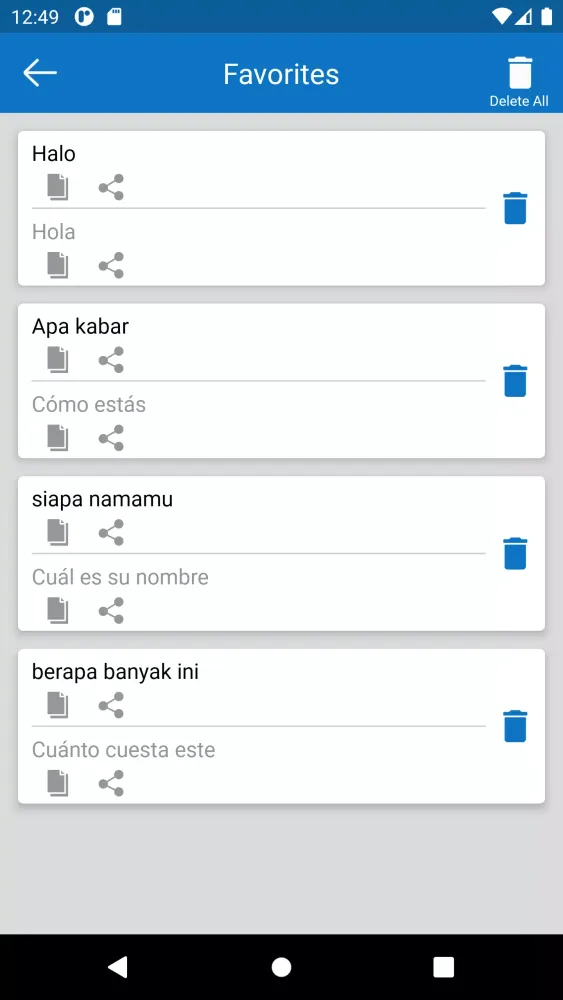 Capturas de pantalla de Indonesian Spanish Free Translator