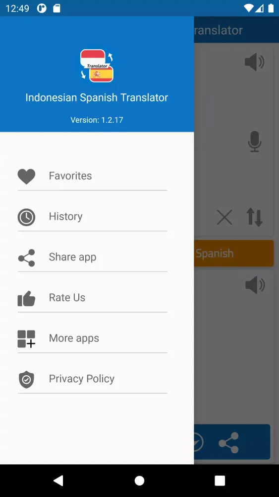 Capturas de pantalla de Indonesian Spanish Free Translator