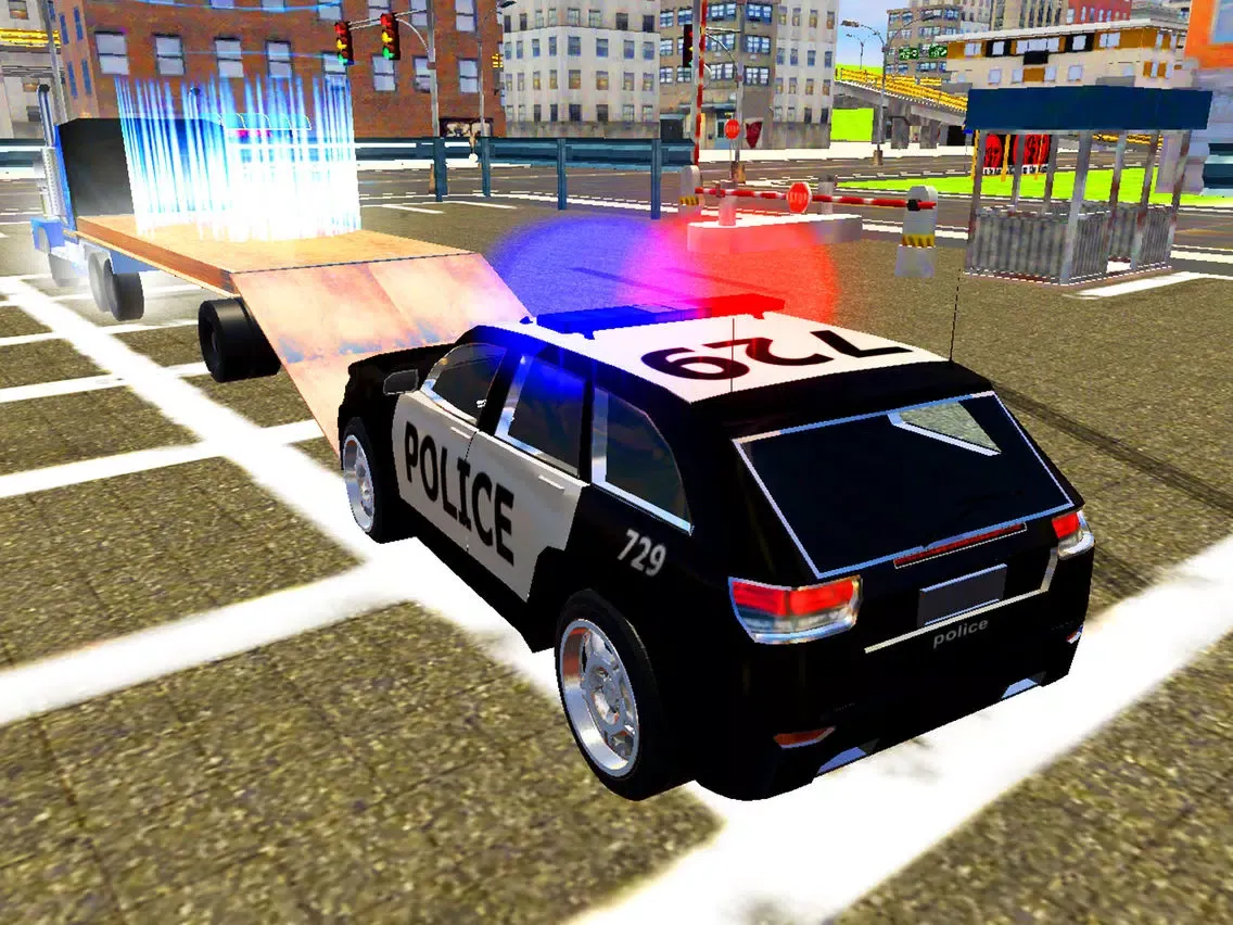 Ảnh chụp màn hình của Police Car Transport Truck 3d iPad 