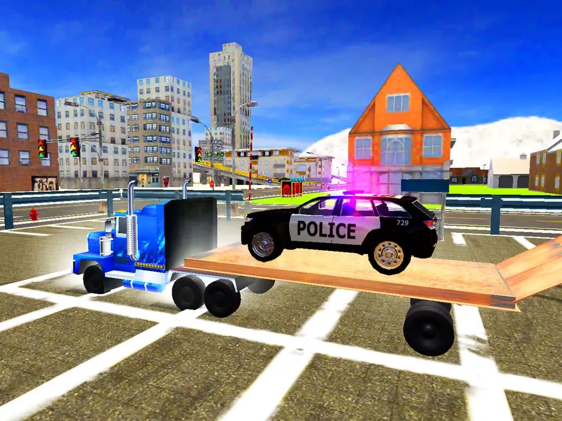 Ảnh chụp màn hình của Police Car Transport Truck 3d iPad 
