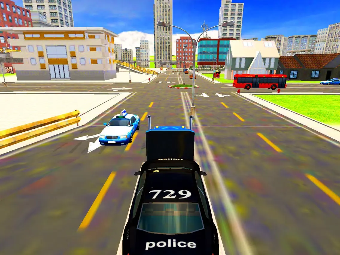 Ảnh chụp màn hình của Police Car Transport Truck 3d iPad 