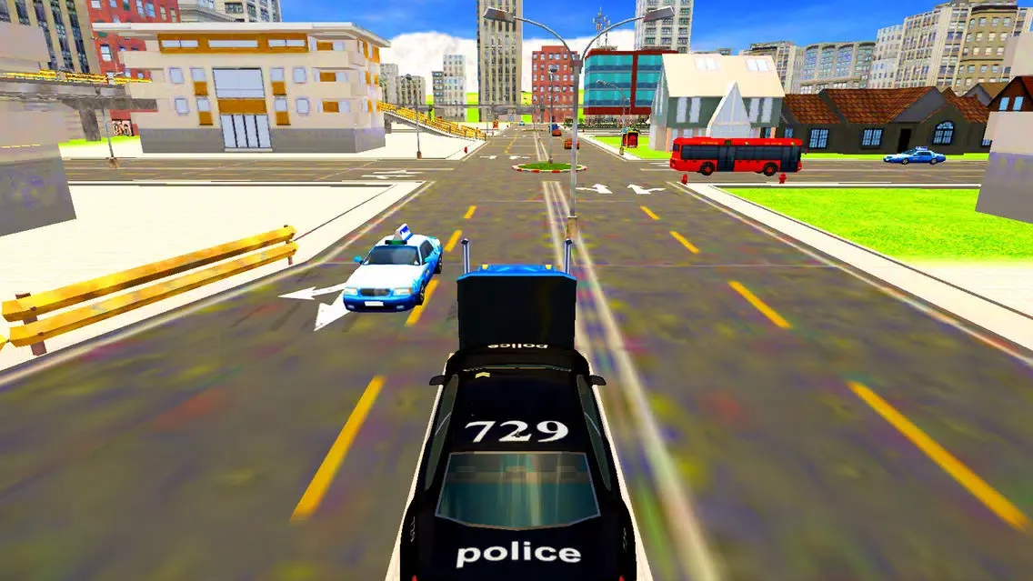 Ảnh chụp màn hình của Police Car Transport Truck 3d