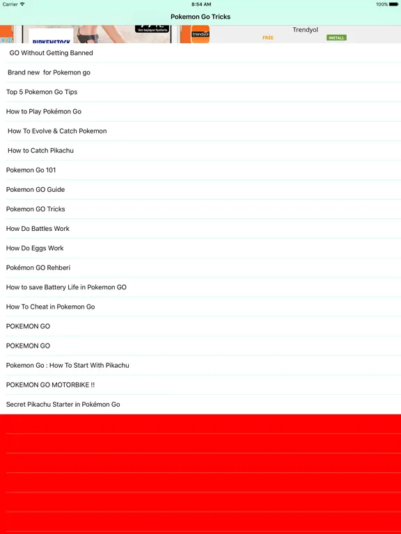Tangkapan layar Guide and cheat for Pokemon Go iPad 