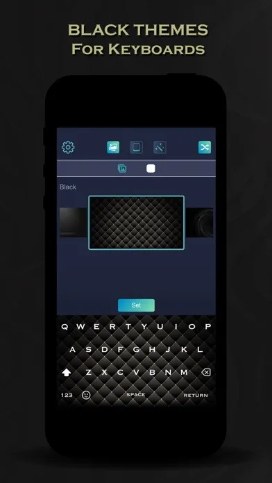 Black Keyboard Themes Design Screenshots
