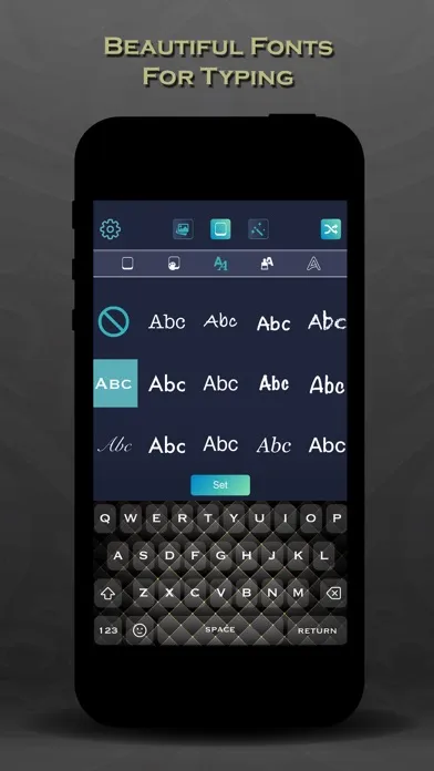 Black Keyboard Themes Design Screenshots